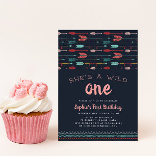 Wild One First Birthday Party Invitation