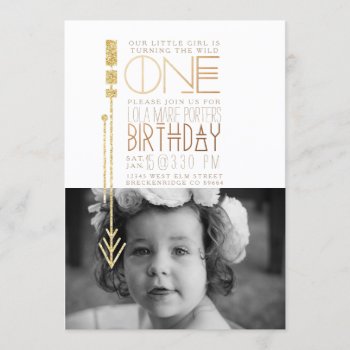 Wild One | First Birthday Party Invite Photo by RedefinedDesigns at Zazzle