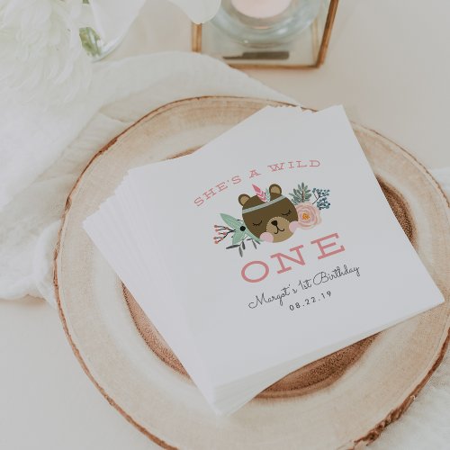 Wild One  First Birthday Party Napkins