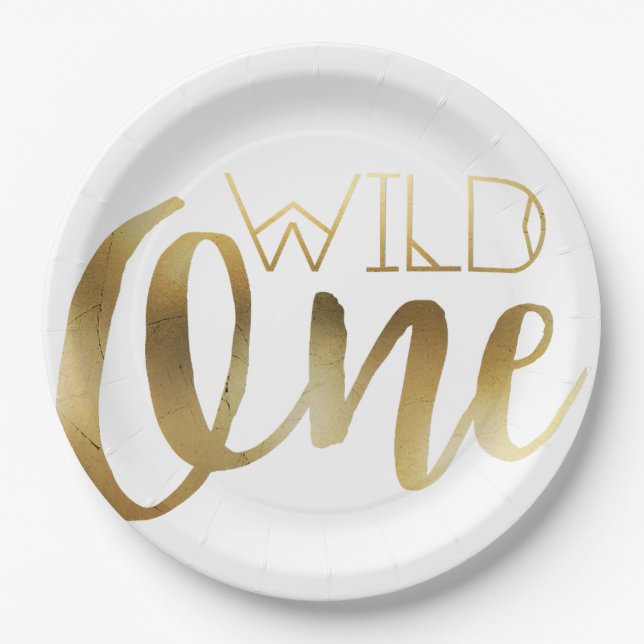 Wild One | First Birthday Party Paper Plates (Front)