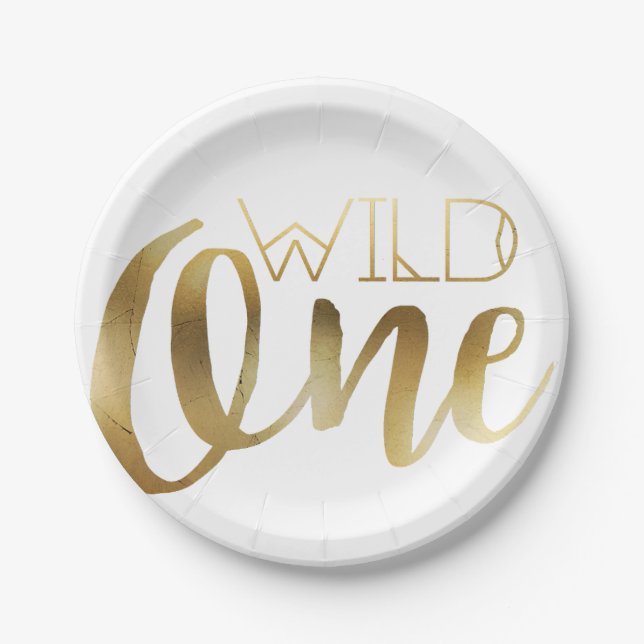 Wild One | First Birthday Party Paper Plates (Front)