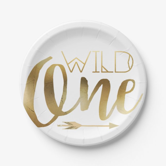 Wild One | First Birthday Party Paper Plates (Front)