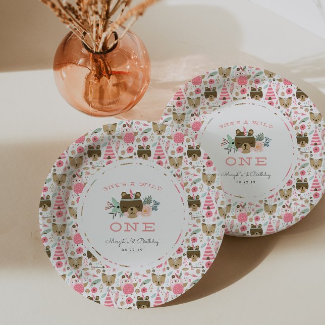 Wild One | First Birthday Party Paper Plates (Creator Uploaded)