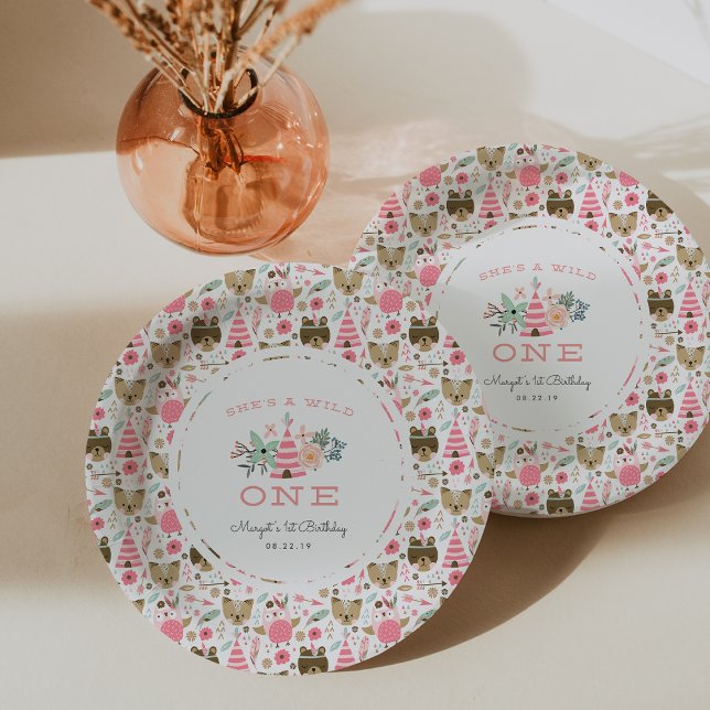 Wild One | First Birthday Party Paper Plates (Creator Uploaded)
