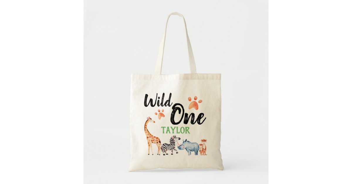 Safari Graphic Tote Bag with Scarf