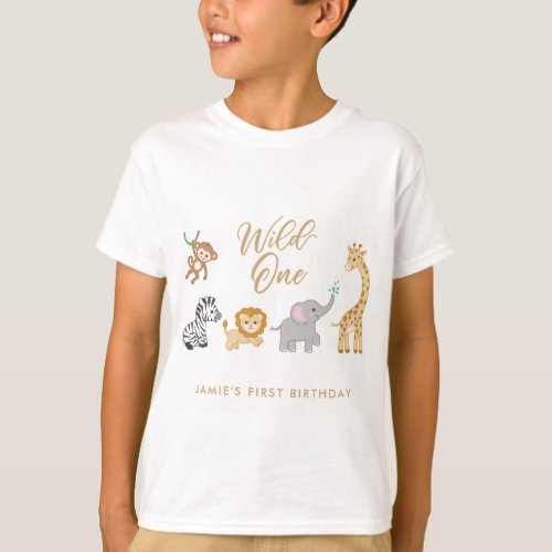 Wild One First Birthday T_Shirt