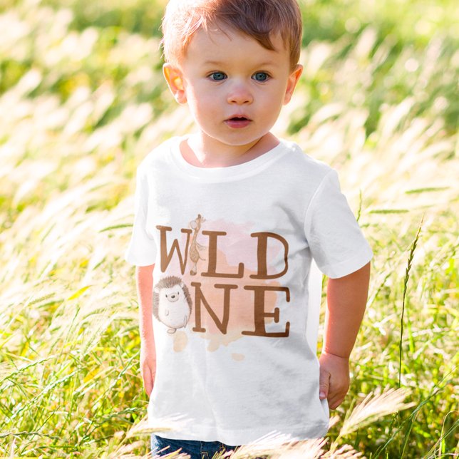 Wild One First Birthday Wild Animals Baby T-Shirt (Creator Uploaded)
