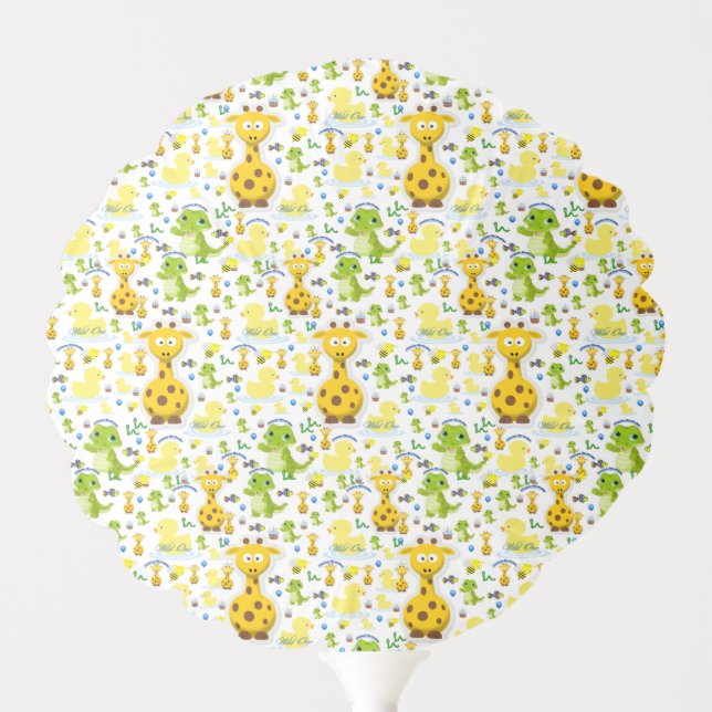 Wild One First Happy Birthday Balloons (Front)