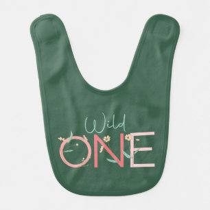 Wild One Floral First Birthday Bib