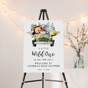 Wild One Gender Neutral Baby Shower Welcome Sign