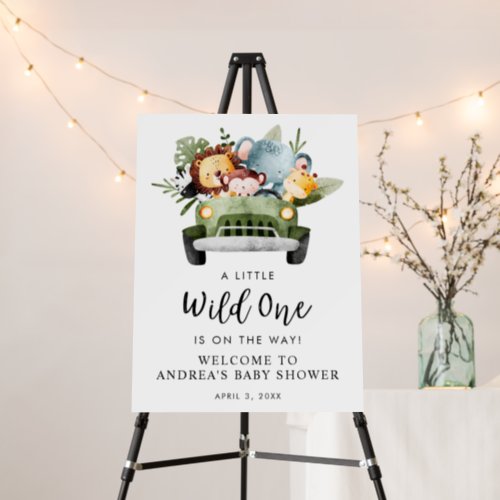 Wild One Gender Neutral Baby Shower Welcome Sign