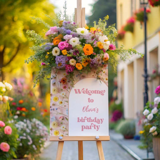 Wild One Girl Birthday Party Welcome Foam Board (Creator Uploaded)