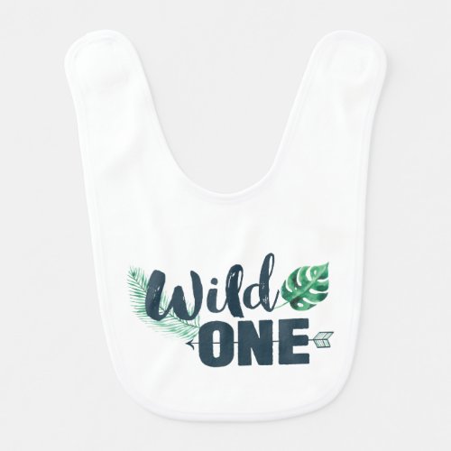 Wild ONE Girl First Birthday Baby Bib