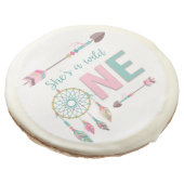 Wild One Girls First Birthday Cookies (Angled)