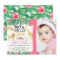 Wild One Girls Photo First Birthday Invitations