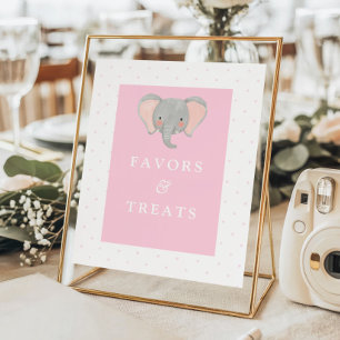 Wild One Girls' Safari Pink Birthday Favors Sign