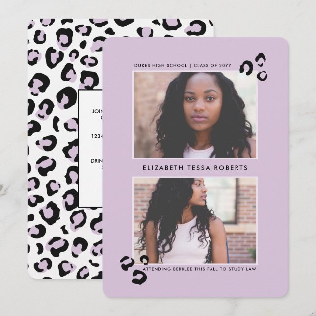 Wild One Graduation Announcement (Front/Back)