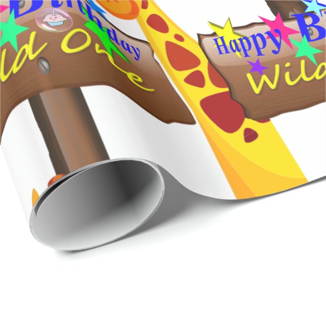Wild One Happy Birthday Wrapping Paper (Roll Corner)