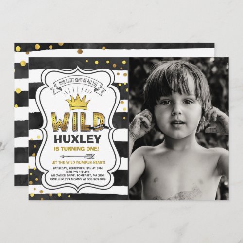 Wild One Invitation Boy Wild Thing Birthday Party