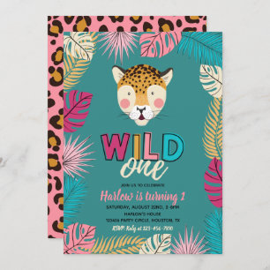 Wild ONE Invitation   Leopard Invitations