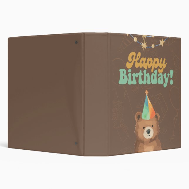 Wild One:Join Us for a Roaring 1st Birthday 3 Ring Binder (Background)