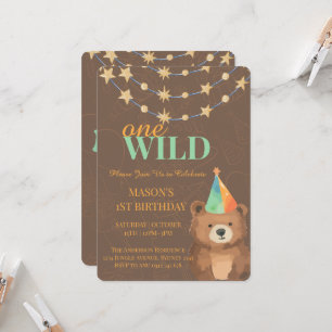 Wild One:Join Us for a Roaring 1st Birthday Invitation