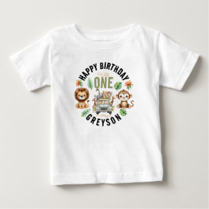 Wild One Jungle Adventure 1st Birthday Baby T-Shirt