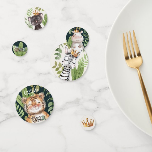Wild One Jungle Animals Safari 1st Birthday Confetti (Group)