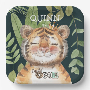 Wild One Jungle Animals Safari 1st Birthday Paper Plates