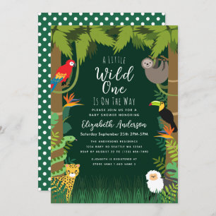 Wild One Jungle Baby Shower Invitation