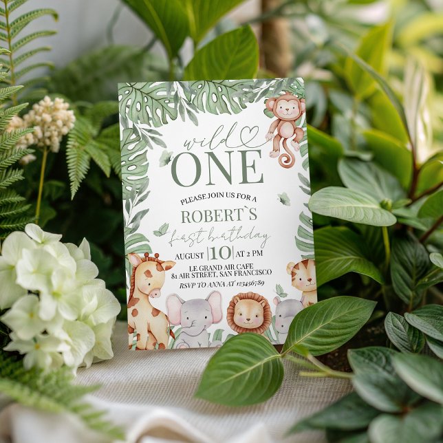 Wild One Jungle Birthday Invite (Creator Uploaded)