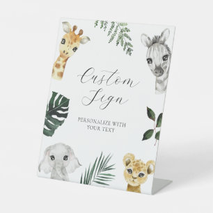 Wild One Jungle Custom Text Sign