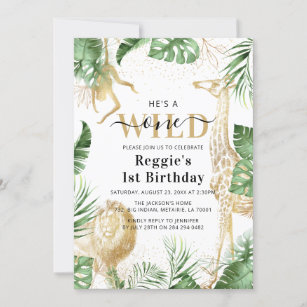 20 Sheets & Envelopes Jungle Party Invitations