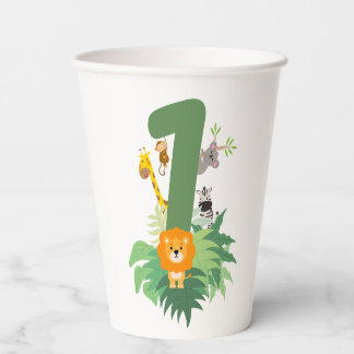 Wild One Jungle Party – 1st Birthday Cups