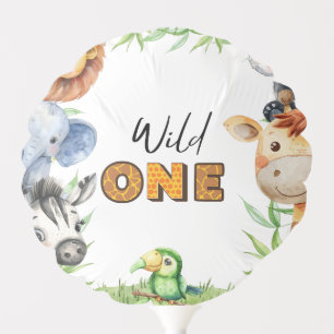 Wild One Jungle Safari 1st birthday  Balloon