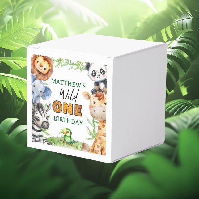 Wild One Jungle Safari 1st birthday  Favor Boxes (Creator Uploaded)