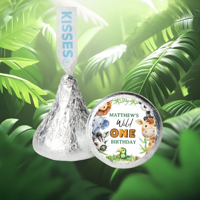 Wild One Jungle Safari 1st birthday  Hershey®'s Kisses® (Creator Uploaded)