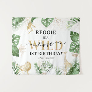 Wild One Jungle/Safari 1st Birthday Party Backdrop