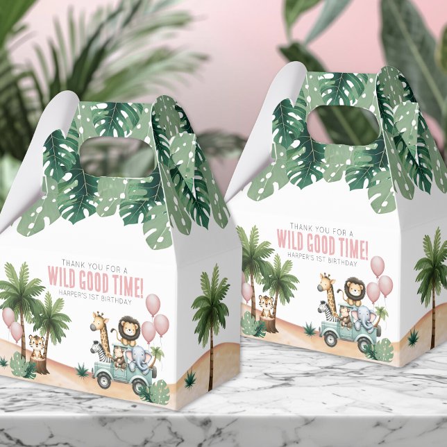 Wild One Jungle Safari 1st Birthday Party Favor Boxes (Wild One Jungle Safari 1st Birthday Party Favor Boxes)