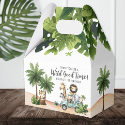 Wild One Jungle Safari 1st Birthday Party Favor Boxes