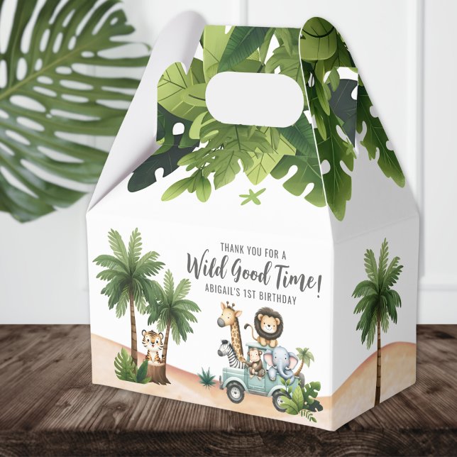 Wild One Jungle Safari 1st Birthday Party Favor Boxes (Wild One Jungle Safari 1st Birthday Party Favor Boxes)