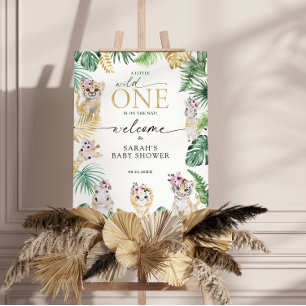Wild One Jungle Safari Animal Baby Shower Welcome Foam Board