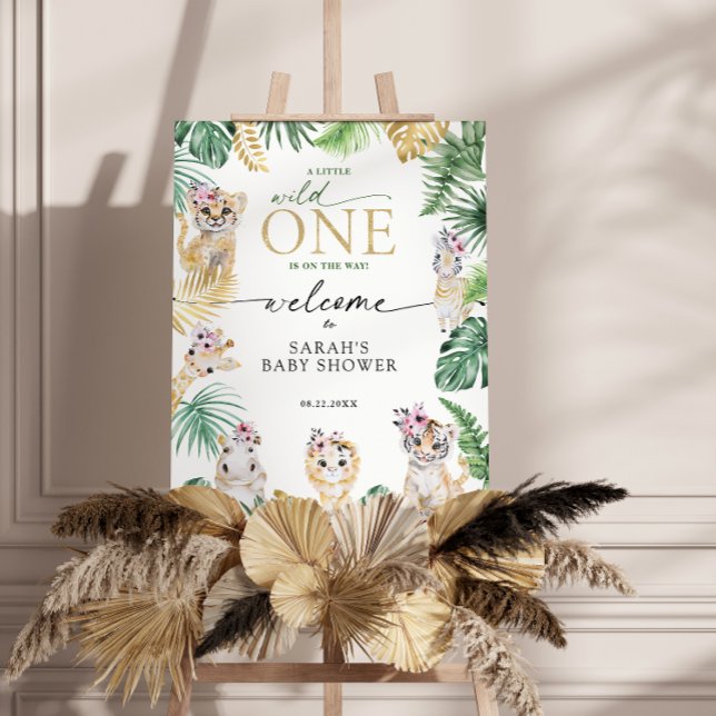 Wild One Jungle Safari Animal Baby Shower Welcome Foam Board (Creator Uploaded)