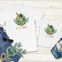 Wild One Jungle Safari Animals Modern Watercolor 