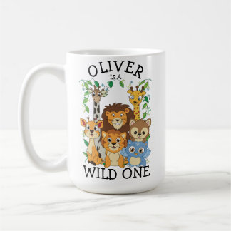 Wild One Jungle Safari Baby 1st Birthday Cute Baby Coffee Mug