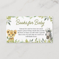 Wild One Jungle Safari Baby Shower Books for Baby