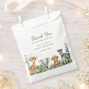 Wild One Jungle Safari Baby Shower Favor Bag