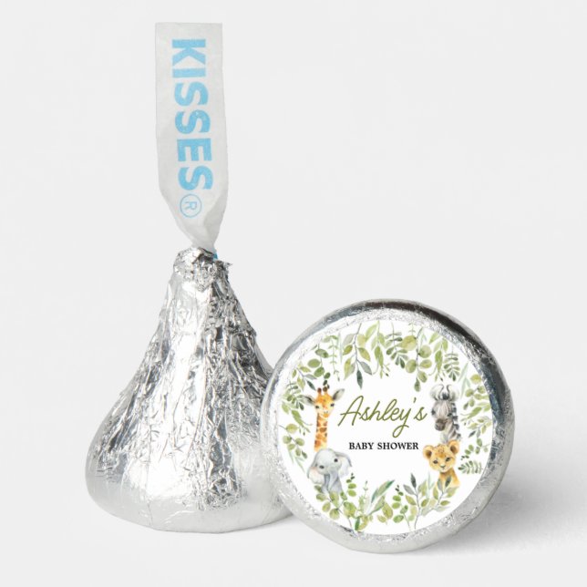 Wild One Jungle Safari Baby Shower  Hershey®'s Kisses® (Front)