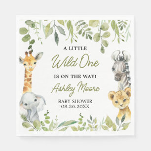 Wild One Jungle Safari Baby Shower Napkins