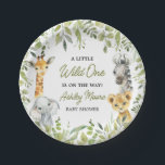 Wild One Jungle Safari Baby Shower  Paper Plates<br><div class="desc">Make your Safari Animals baby shower extra special with these delightful round paper plates! Sturdy yet stylish,  these plates are perfect for serving delicious bites while complementing your theme in the most adorable way.

BS500</div>